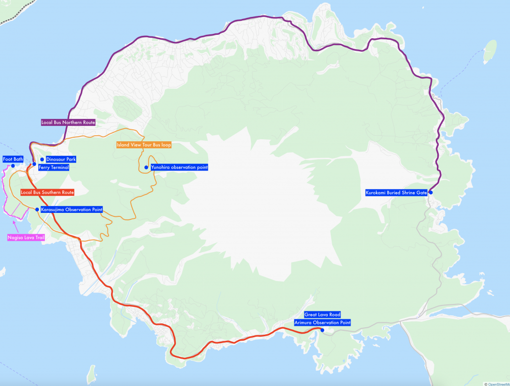 Tourist Map of Sakurajima