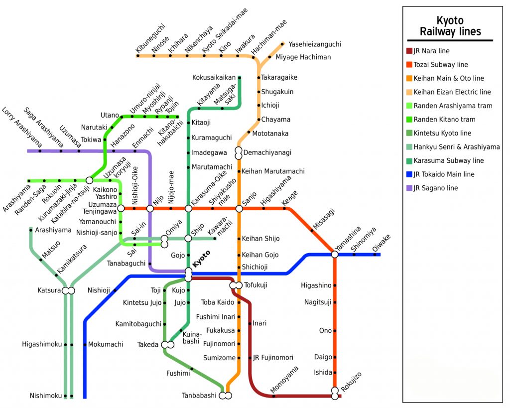 Kyoto Railway Map. Credit: Stefan Ertmann. Licensed under CC-SA 2.0.