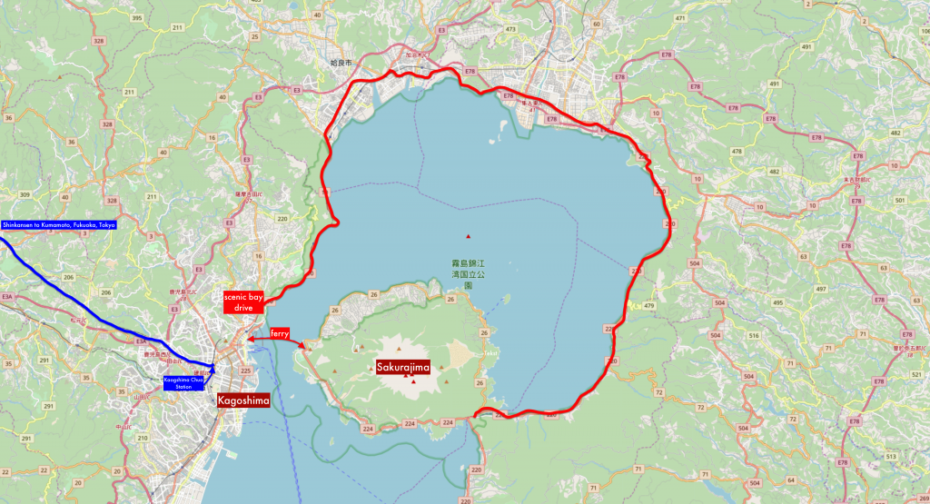 sakurajima transport map