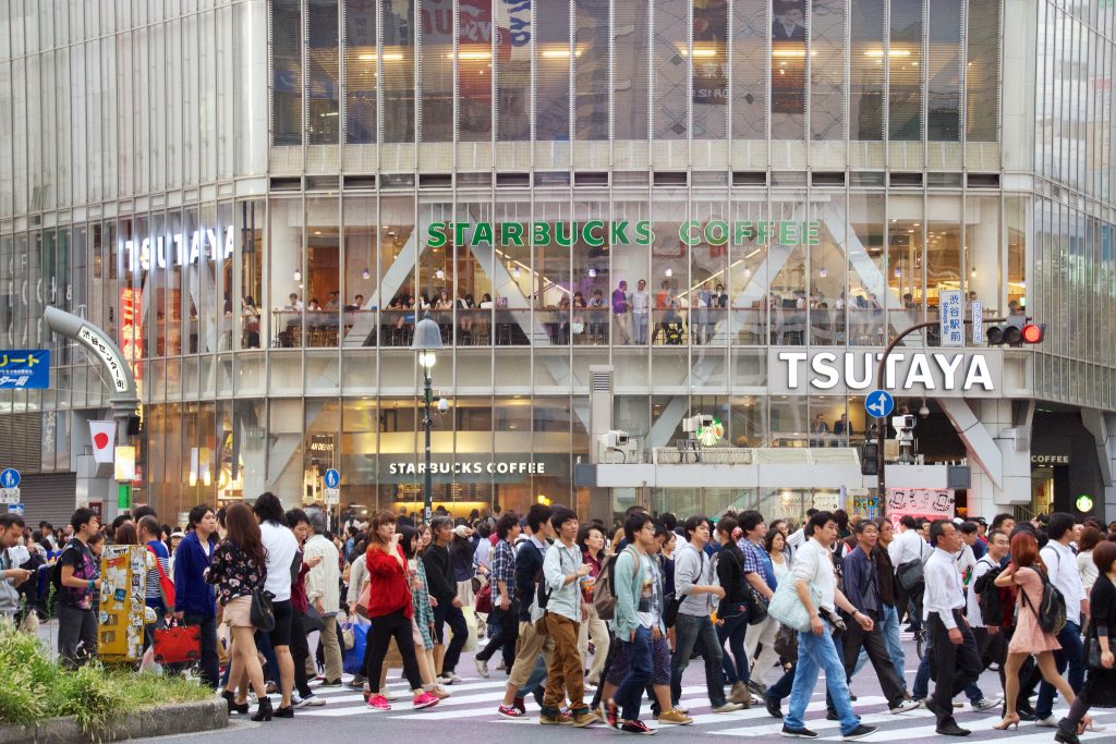 Starbucks at Shibuya Crossing