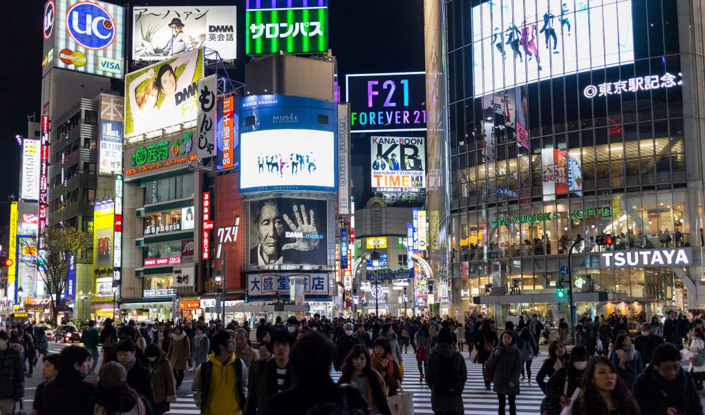 Shibuya Crossing Tourist In Japan