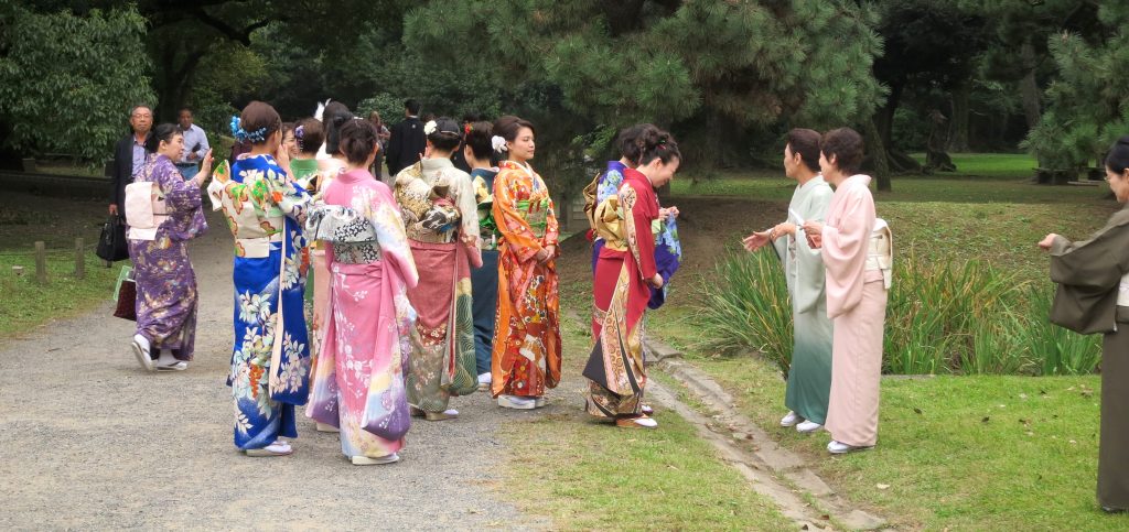 Ladies in kimonos at Tokyo Grand Tea Ceremony