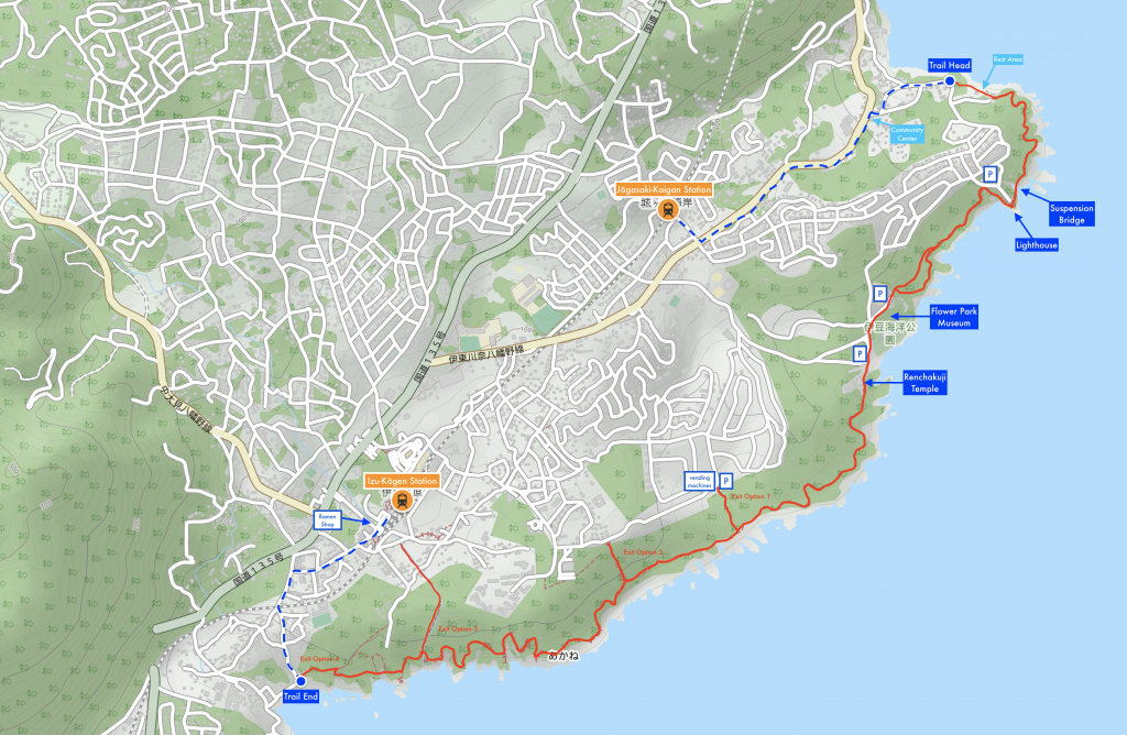 Jogasaki Coast Hiking Map