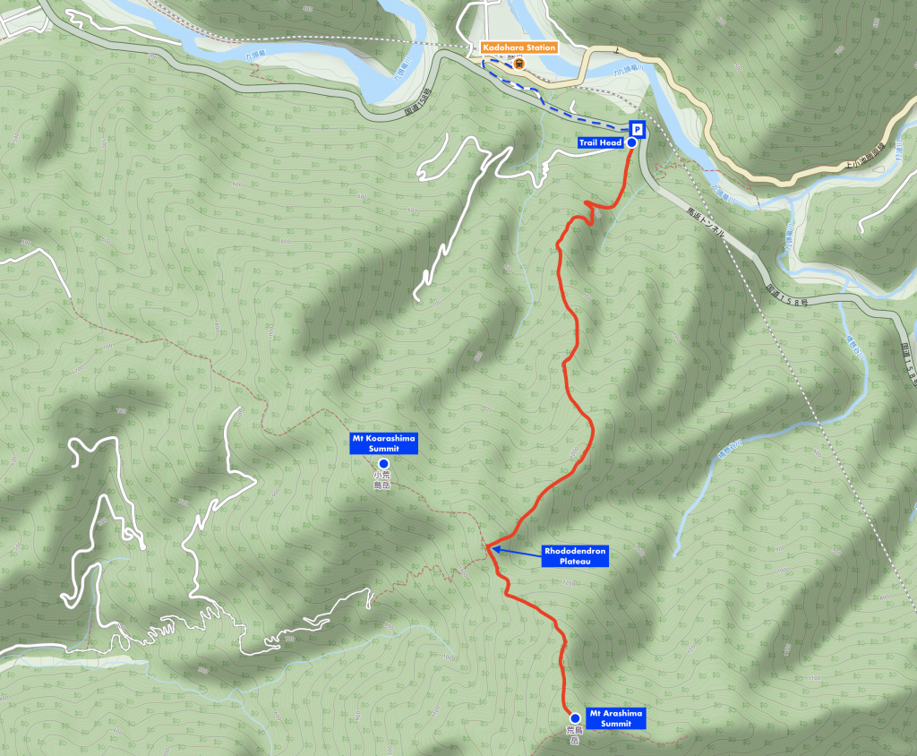 Mt. Arashima Hiking Map, Fukui Prefecture