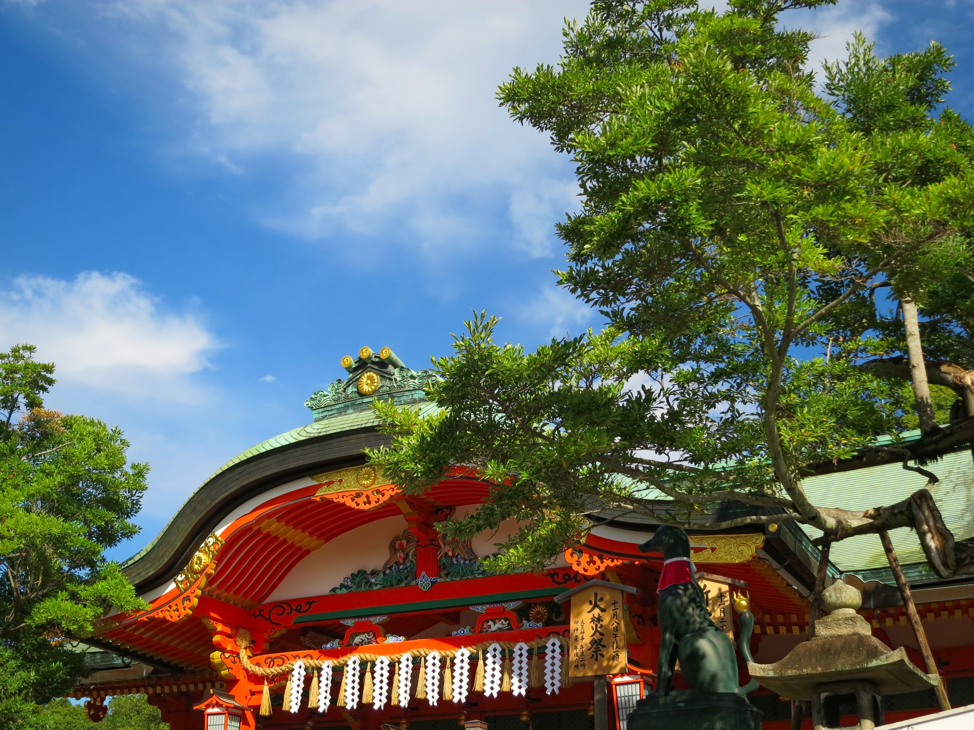 Fushimi Inari Shrine on a clear day