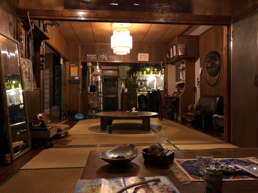 Cozy insides of Hotel Hibiscus on Kurima Island.