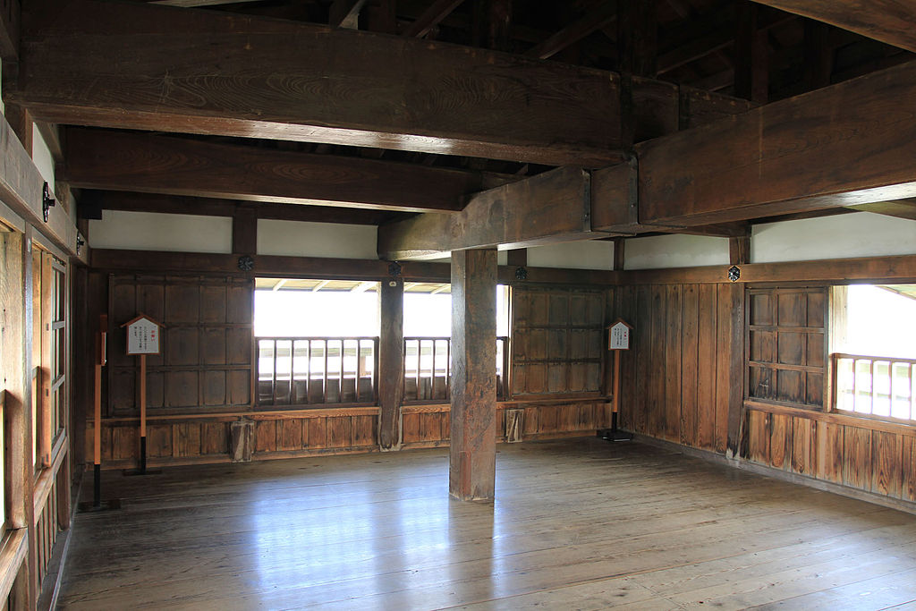 Interior of Maruoka Castle. Photo by Baku13. CC BY-SA 2.1 JP.