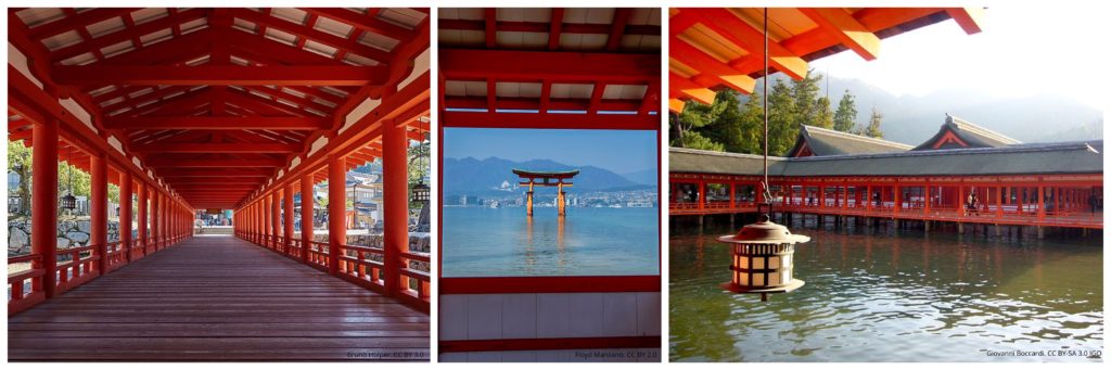 Views from Itsukushima Shrine on Miyajima. Photo credits (left to right): Bruno Holper, Floyd Manyano, Giovanni Boccardi.